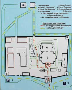 План свято-покровского Авраамиево-Городецкого мужского монастыря